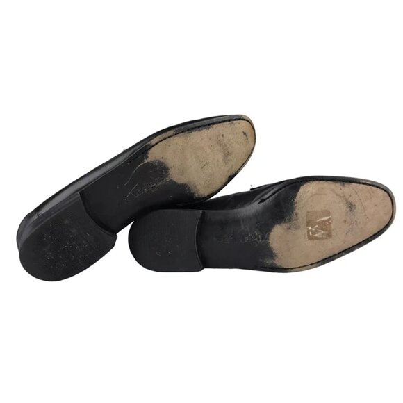 E.T. Wright Mens Black Leather Tasseled Almond Toe Slip On Loafer Shoes US 11D - Picture 8 of 11